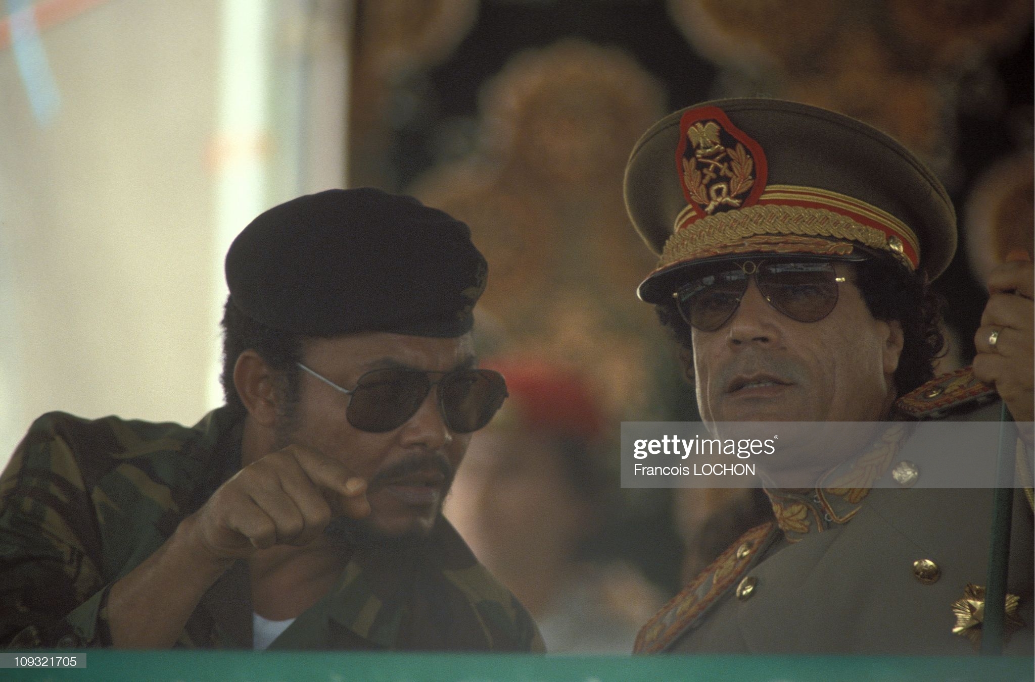 JJ Rawlings with Muammar Gadaffi